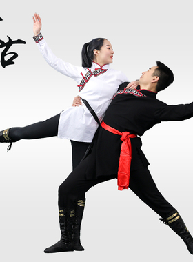 男女新款舞台表演艺考蒙古舞蹈演出服装服饰练功服新式民族蒙族舞