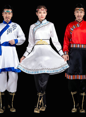 蒙古舞蹈服装蒙族演出服成人筷子舞现代男女舞蹈服饰表演服内蒙古