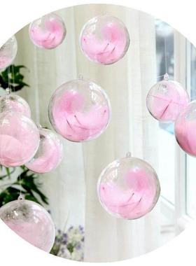 圣诞节装饰品塑料圆透明球手机珠宝店铺开业布置橱窗悬挂创意吊球