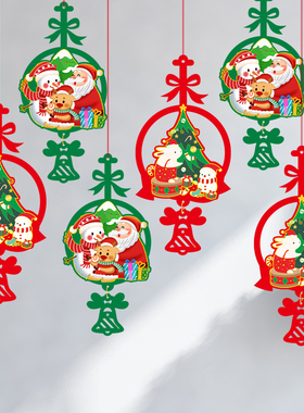 圣诞节装饰挂件商场珠宝店铺创意吊饰橱窗天花板活动布置装扮用品