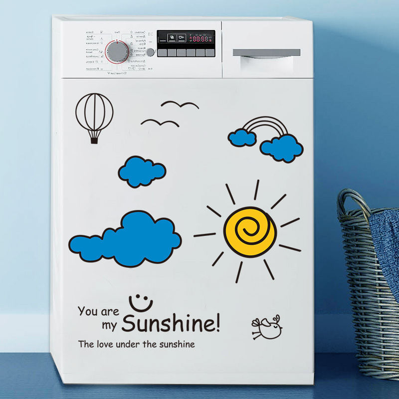 洗衣机贴纸翻新防水自粘装饰创意贴膜空调冰箱贴画卡通可爱3D立体