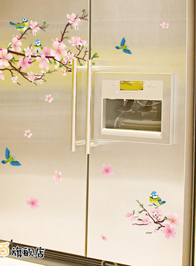 3d立体双开门冰箱贴纸个性创意厨房橱柜洗衣机装饰品贴画翻新自粘