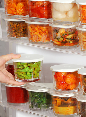 玻璃保鲜密封罐带盖食品级咸菜收纳盒冰箱冷藏腌菜小菜储物罐子
