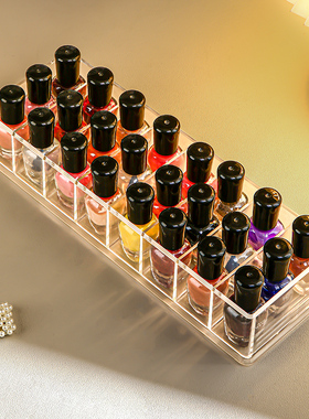 指甲油收纳盒甲油胶置物架多层化妆品工具展示架子桌面透明彩妆盒