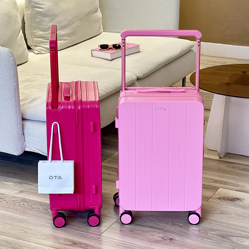 DTA粉红色行李箱女2024新款小型拉杆箱20寸登机箱宽拉杆旅行箱子