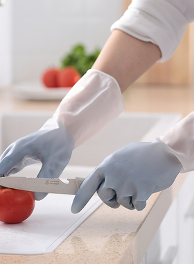 洗碗手套女家用厨房耐用型贴手防水胶皮手套刷碗做家务清洁洗衣服