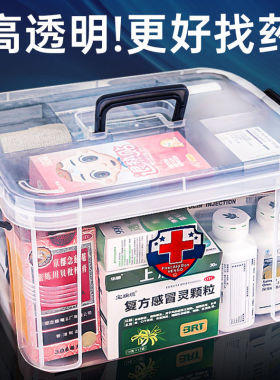 药箱家庭装医药箱家用小型急救箱药物品医护疗用收纳箱盒子大容量