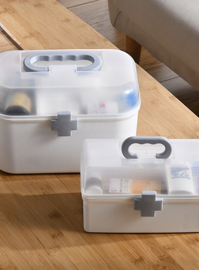 药箱家庭装家用大容量小型新冠防疫医药箱医疗收纳药品药物收纳盒