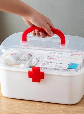 家庭装医药箱大容量储物箱学生宿舍小型药物药品收纳盒家用小药箱