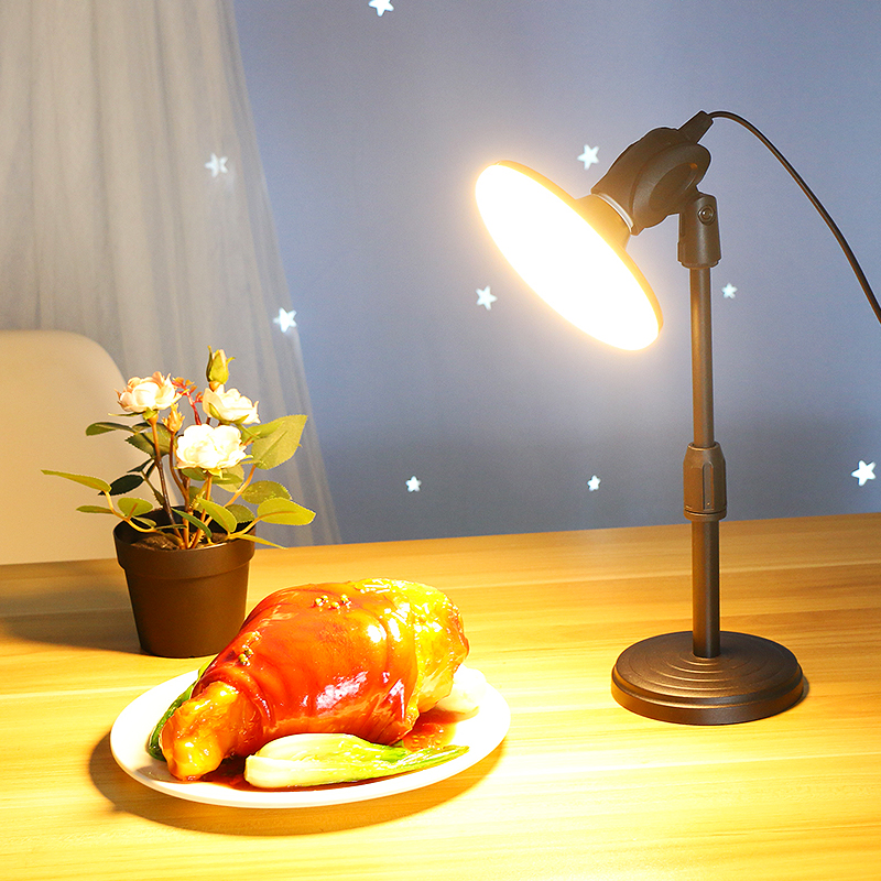 美食补光灯桌面室内食品高清拍摄直播间摄影棚小型打光灯菜品拍照