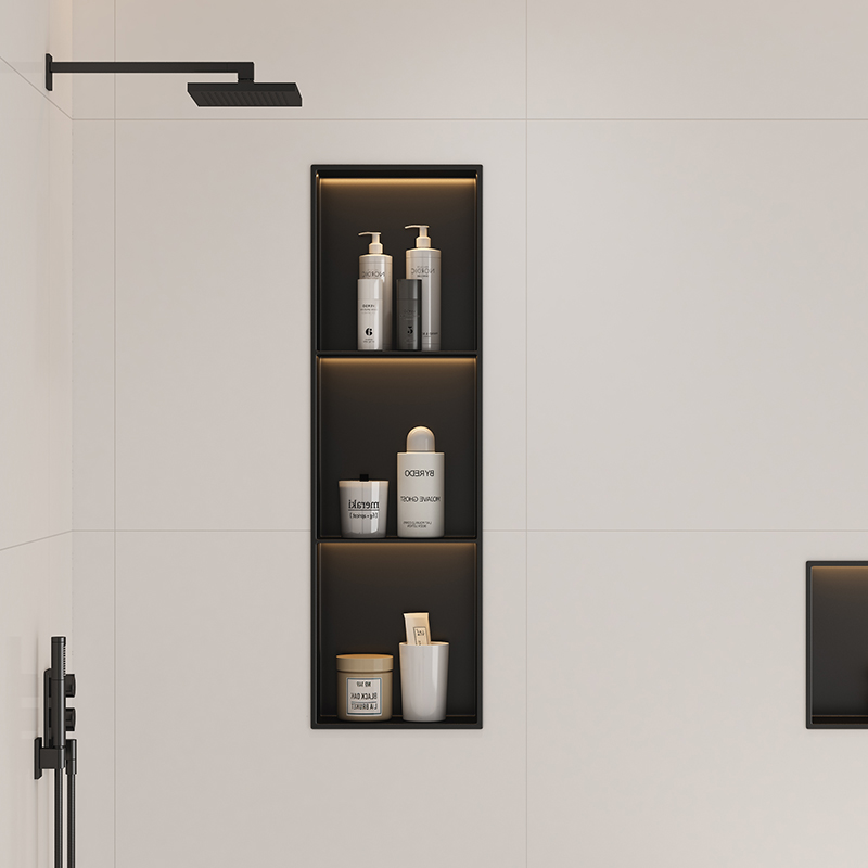 304不锈钢壁龛浴室卫生间嵌入式定制成品电视柜壁龛金属置物架