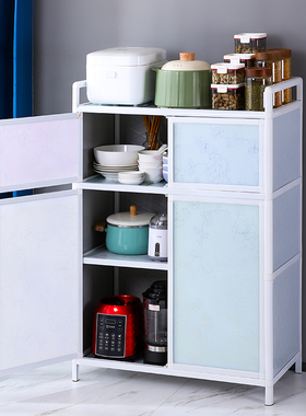 碗柜厨房橱柜铝合金收纳柜家用储物柜多功能简易经济型落地置物柜