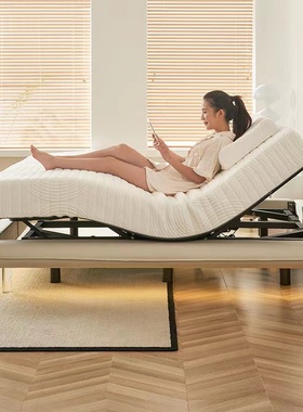 新款无床头电动床智能悬浮床多功能现代简约双人主卧风新款真皮