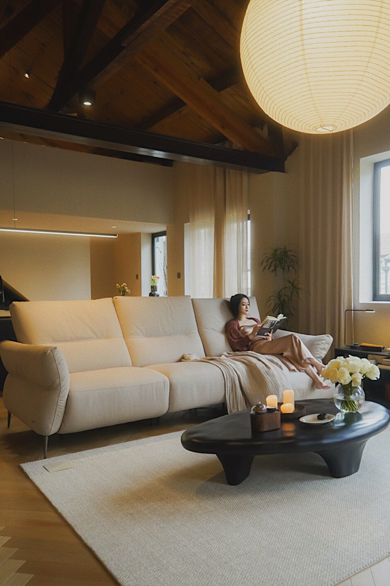 纳图意极简约现代客厅电动多功能澳门全真皮沙发家具小户型兹迪森