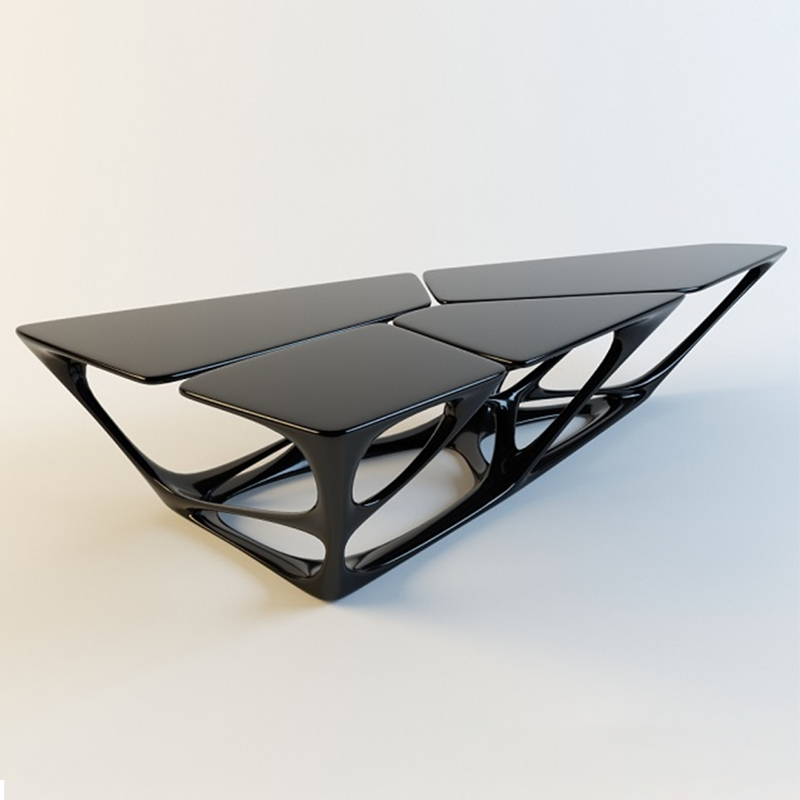 北欧创意玻璃钢异形扎哈镂空茶几树根茶桌个性高端三角多边形设计