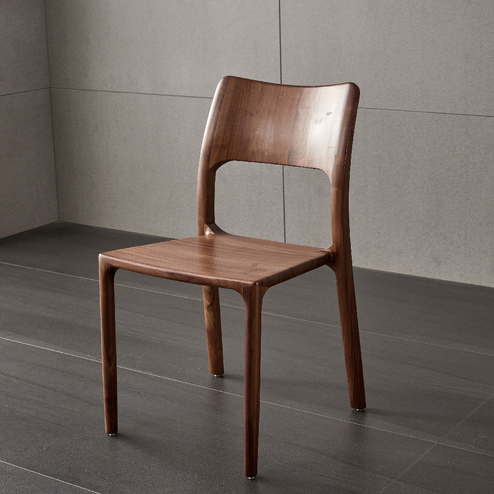 北美黑胡桃木现代简约靠背家用意式舒克北欧书桌椅全榫卯艺术餐椅