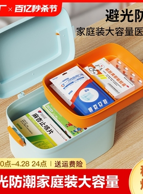 医药箱家用大容量手提家庭装药物收纳盒学生宿舍急救小药品箱便携