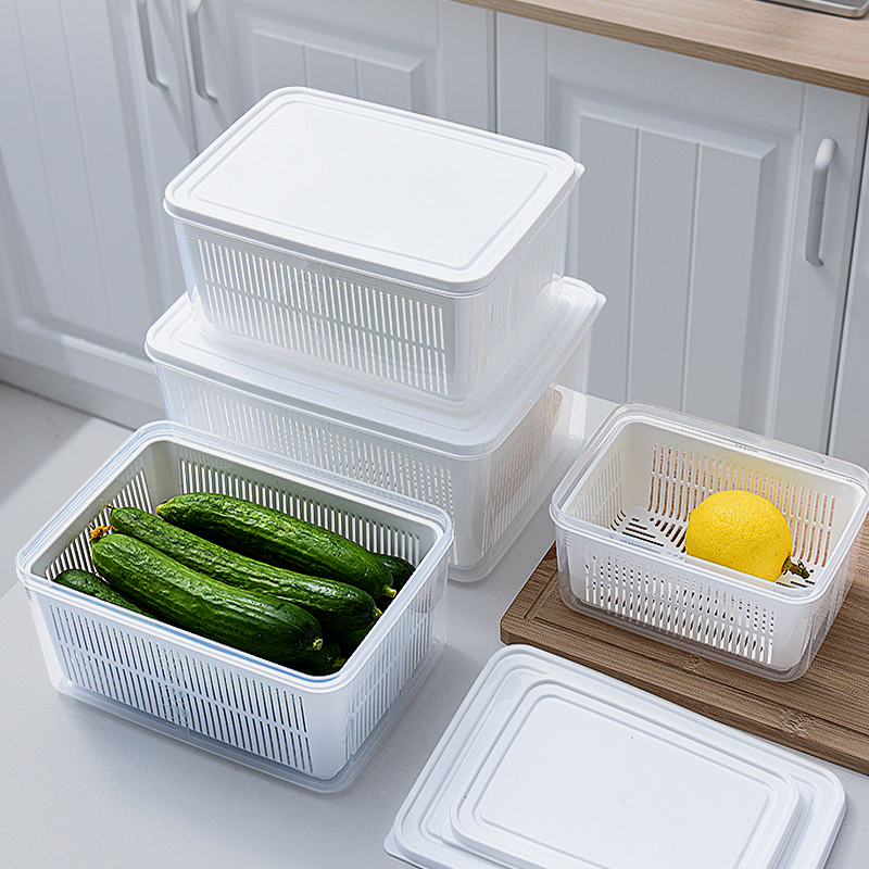 保鲜盒冰箱专用食品级家用沥水密封食材保鲜收纳盒水果蔬菜储物盒