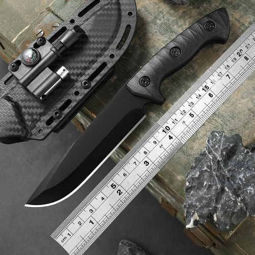 DC53钢户外荒野生存刀野外求生小刀防身高硬度重型随身便携刀具