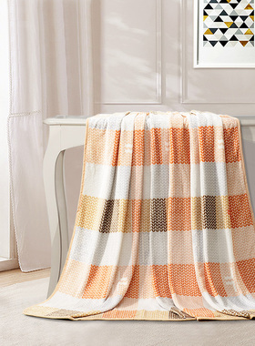 富安娜家纺珊瑚绒毯沙发盖毯毛巾被空调毯办公室午睡毯午休毯子 T