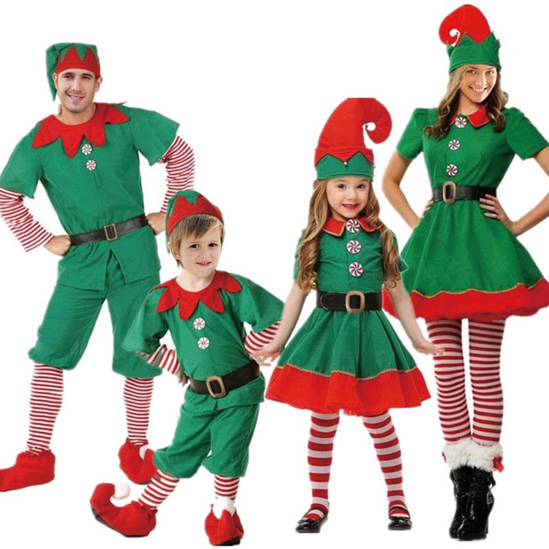 儿童圣诞节服装动漫cosplay亲子装成人儿童男女套装演出幼儿园服