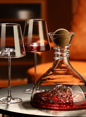 红酒杯套装家用玻璃大肚葡萄酒高脚杯高档轻奢华醒酒器欧式风酒具