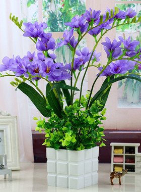 塑料仿真假干花植物摆件家居套装饰品客厅餐桌室内卧室摆设大盆栽