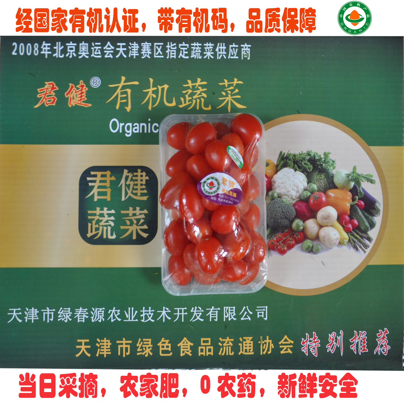 生鲜蔬菜 有机食品樱桃西红柿小番茄圣女果有机蔬菜天津同城配送
