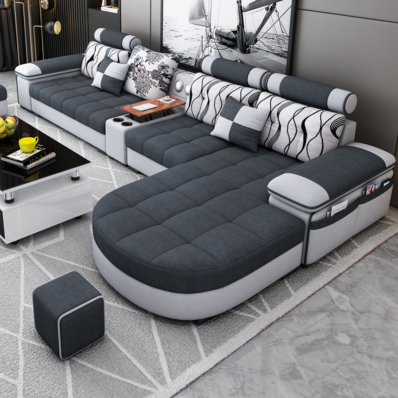 布艺沙发组合北欧简约现代科技布小户型乳胶沙发客厅全屋家具套装