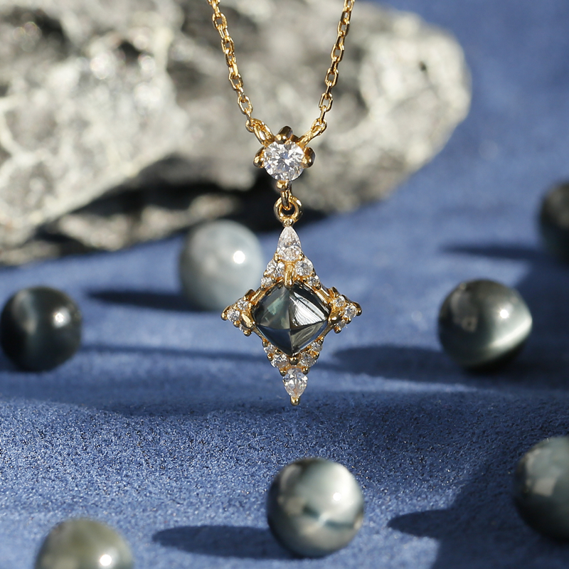 《洛希极限》原创设计糖塔托帕石星星项链银镀金宇宙浪漫锁骨链女