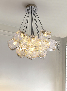 客厅灯卧室吊灯现代简约冰块吊灯餐厅灯法式吊灯创意个性艺术灯具