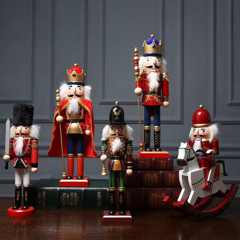 圣诞节礼物欧式胡桃夹子士兵摆件创意电视柜儿童房桌面摆设装饰品
