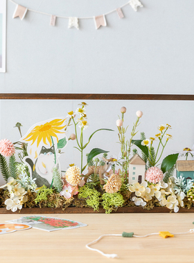 阿楹 创意北欧春季艺术花相框桌面家居摆件ins绿植法式客厅装饰品