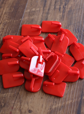 喜庆用品装饰配件红色塑料小挂钩装扮布置粘钩日用品承重2斤