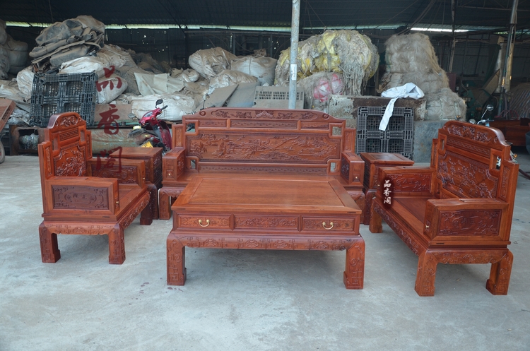 缅甸花梨金玉满堂沙发古典客厅成套家具越南红木家具特价红木沙发