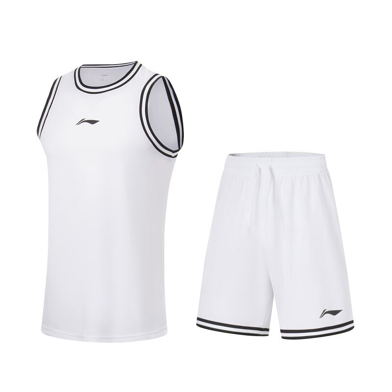李宁篮球服套装2023夏季新款男子速干透气运动背心短裤AATT023