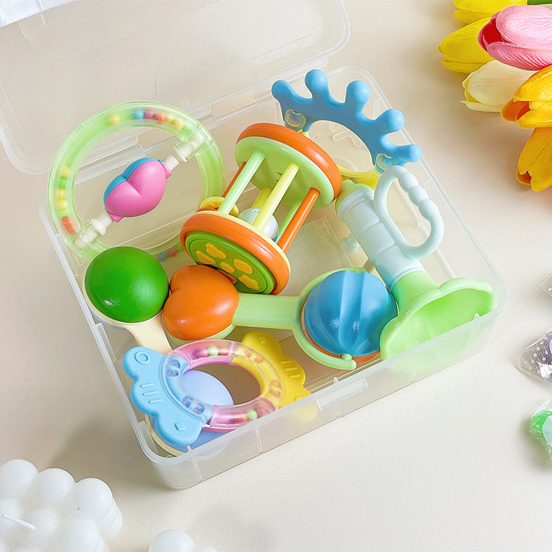 韩国进口婴幼儿牙胶手摇铃玩具3612个月宝宝一岁套装新生儿礼盒