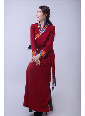 藏族服装女新款博拉西藏服民族风西藏拉萨服藏装服饰藏式演出服