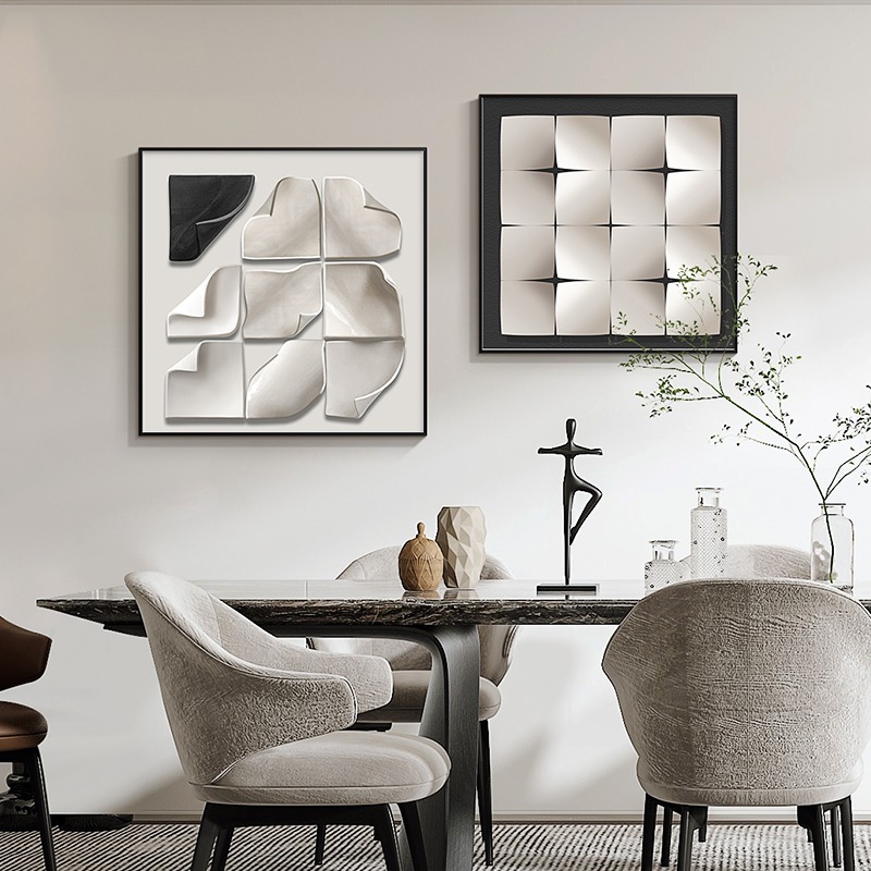 抽象艺术餐厅装饰画现代轻奢高级挂画大气简约客厅沙发背景墙壁画