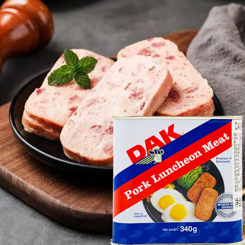 临期特价 丹麦进口 猪肉午餐肉罐头340g方便速食即食泡面火锅搭档
