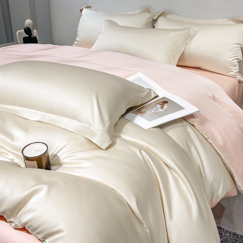 莱赛尔天丝四件套夏季冰丝裸睡床单被套真丝轻奢高级感床上用品