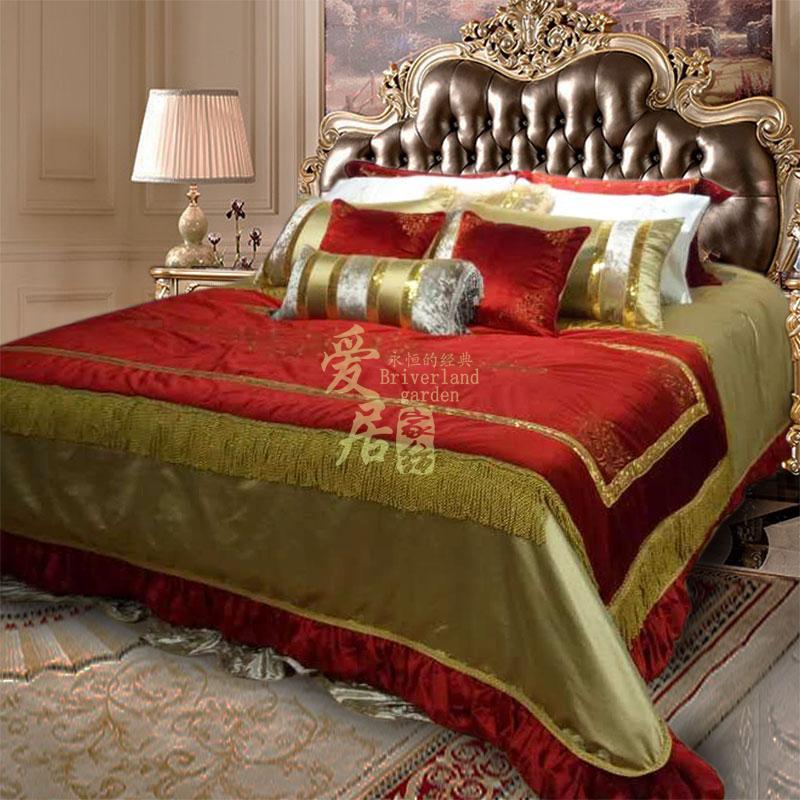 高档新古典床上用品样板房样板间床品套装定制欧式豪华婚庆多件套