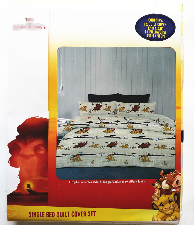 狮子王辛巴被套被罩枕头套140x210儿童LION KING卡通学生宿舍床品