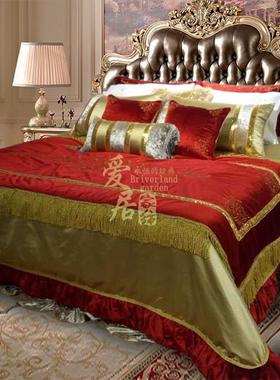 高档新古典床上用品样板房样板间床品套装定制欧式豪华婚庆多件套