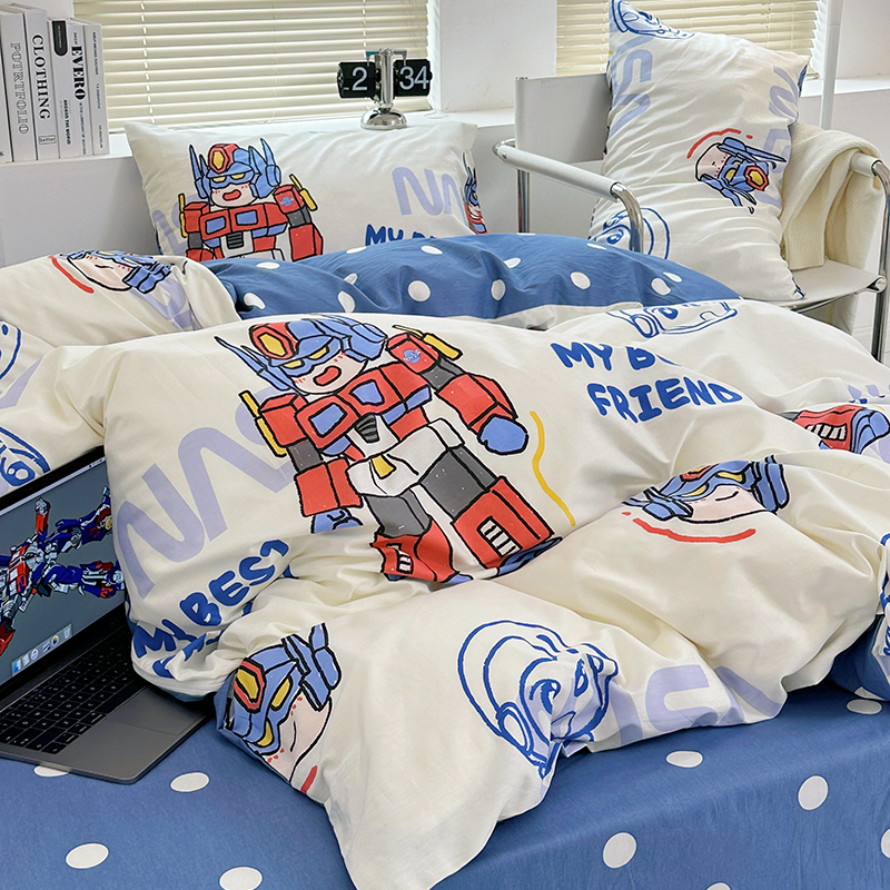 机器小新丨NASA正版授权纯棉卡通机器人床上用品被套床单单件定制