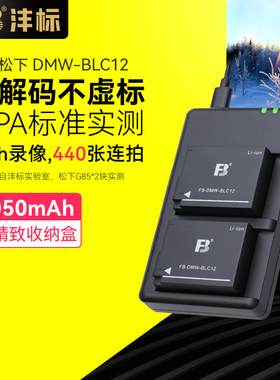 沣标DMW-BLC12电池松下FZ1000 FZ300 G85 80 GX8 G6 G7 GH2相机FZ2500适马FPL DP3Q DP0Q徕卡CL V-LUX4充电器