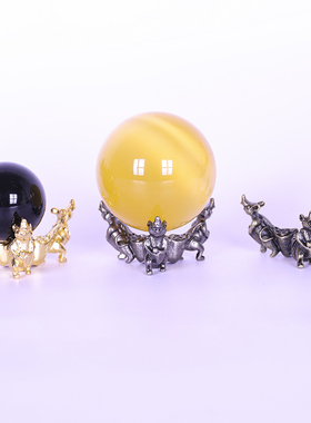 三只鼠动物款球座蛋形底托高端创意家居摆件置物架托架装饰动物