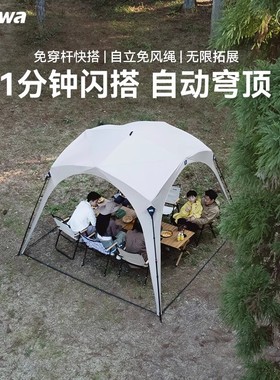 Tawa穹顶天幕帐篷户外遮阳防雨自动速开房子露营野餐全套装备用品