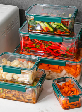 冰箱收纳盒水果保鲜盒商用大容量食品级泡菜海参鱼胶泡发密封盒子