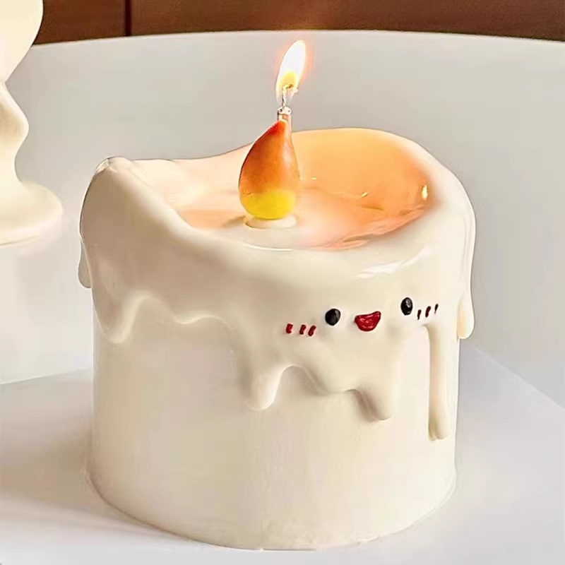 ins简约软陶小火苗蛋糕装饰摆件可爱小鬼生日蛋糕配件小蜡烛摆件